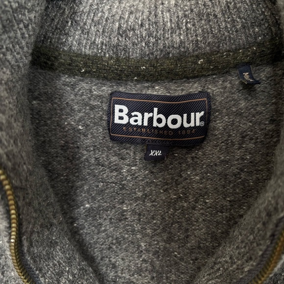 Barbour Essential Wool Blend Sweater Quarter Zip Up - Picture 3 of 5